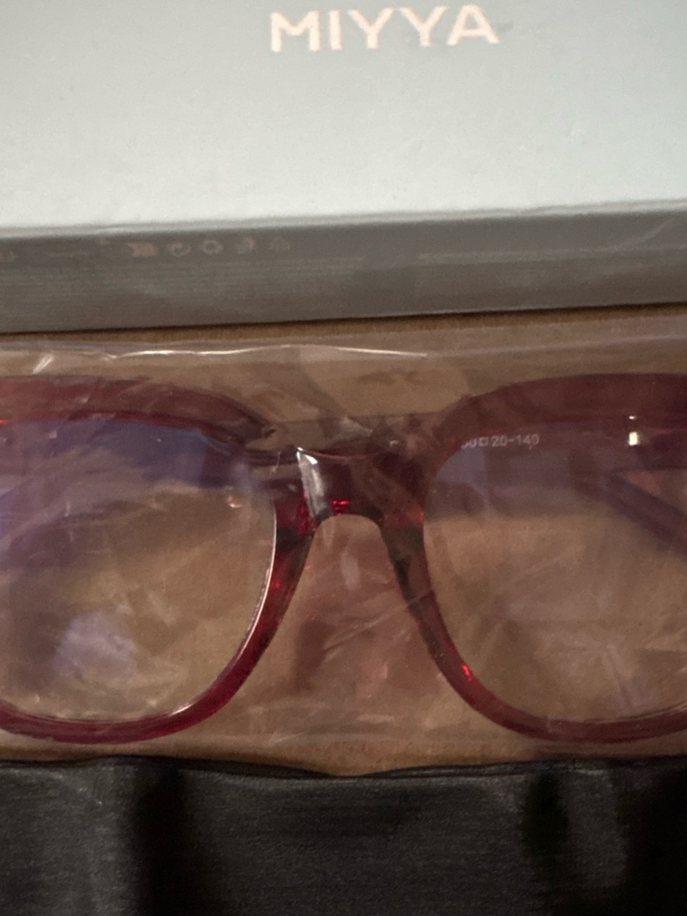 Women’s Red Transparent Frame blue light blocking Eyeglasses